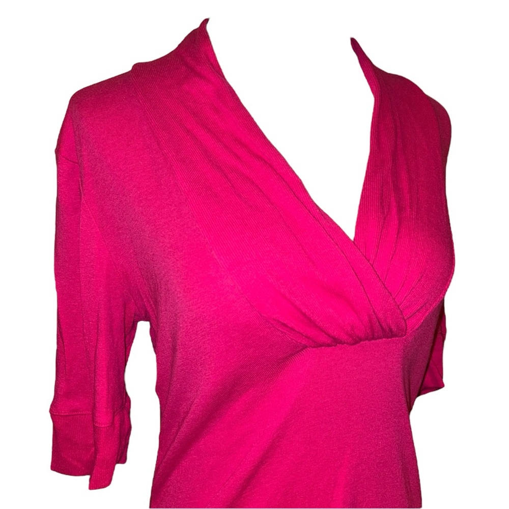 Express pink y2k V-Neck sweater T-shirt blouse size large - Picture 4 of 7